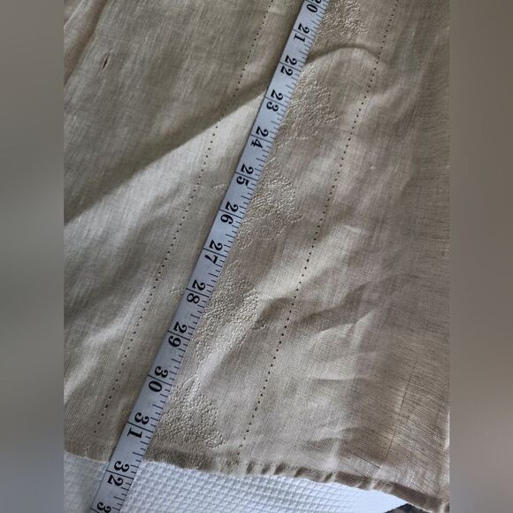 Bohio linen button down shirt tropical Resort coastal short sleeve - Picture 9 of 10